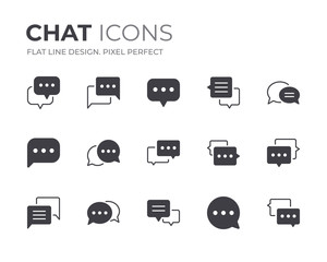chat bubble icons set