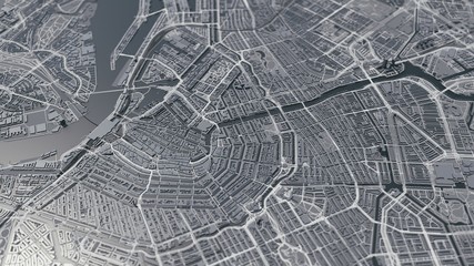  Amsterdam city 3d map