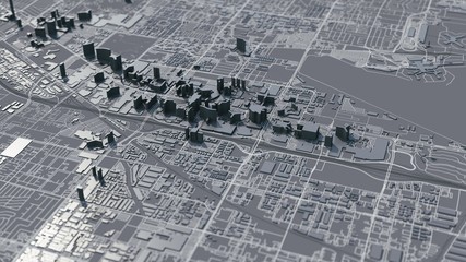 Las Vegas city 3d map. 3d map of Vegas. Las Vegas map. 