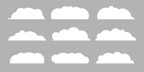 Sticker - Cloud vector icon set 