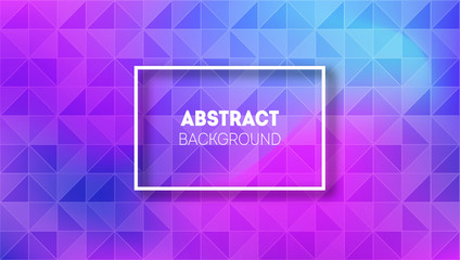 Poster -  Geometric triangle background with gradient