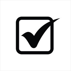 Wall Mural - check mark symbol. agreement or approve icon. vector logo.