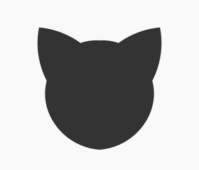 Wall Mural - cat face shape icon