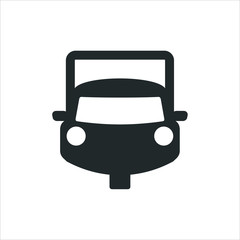 Wall Mural - three wheel car icon. vector logo.
