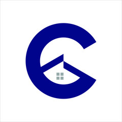 Poster - Letter G Vector Logo. Home Icon and Symbol. Eps 10.