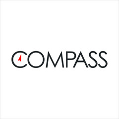 Wall Mural - letter compass vector logo. nautical icon and symbol. eps 10.