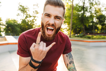 Handsome young man dressed in casual clothing