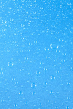 Nice Water Drops- Blue Background
