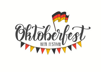 Oktoberfest hand made lettering. Beer festival 2019. Sketch. Oktoberfest print design for menu, poster, banner, flyer, brochure,