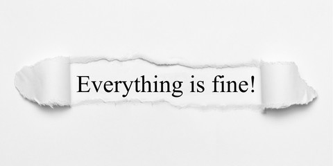 Poster - Everything is fine!