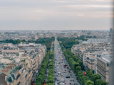 Fototapeta Paryż - Long Street in Paris, France