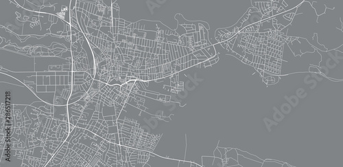 Fotomural Urban vector city map of Horsen, Denmark