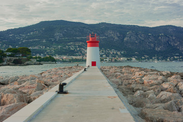 Canvas Print - Cap Ferrat lighthouse  summer sky