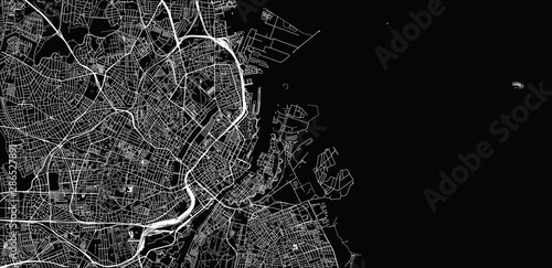 Cuadros en Lienzo Urban vector city map of Copenhagen, Denmark