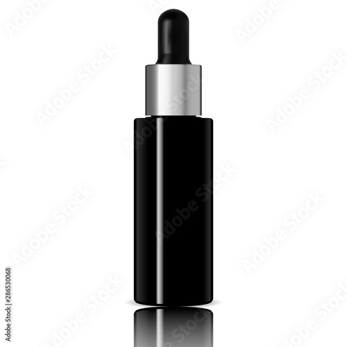 Download Dropper Bottle Black Cosmetic Serum Mockup Eye Dropper Pot Essential Oil Packaging Isoalated On White Eyedropper Glass Vial Blank Natural Or Medicine Treatment With Reflection Luxury Vector Stock Vector Adobe Stock