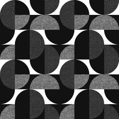 Black and white geometric modern seamless pattern