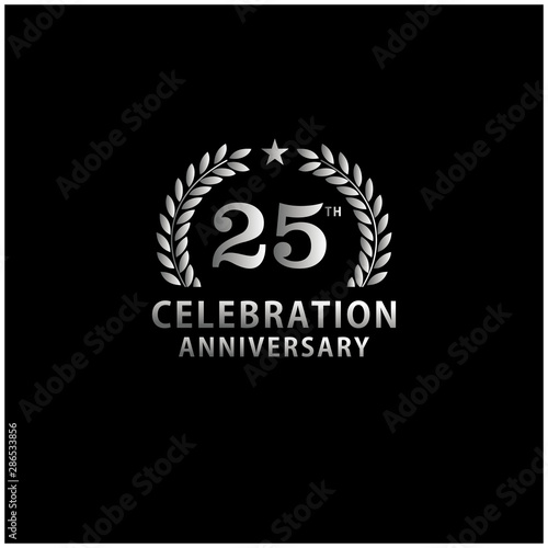 25th Silver Anniversary Logo Design Isolated On Black Background Illustration Vector Stock Vector Adobe Stock 25th Silver Anniversary Logo Design Isolated On Black Background Illustration Vector Stock Vector Adobe Stock