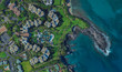 © ppicasso - coast of Lahaina Hawaii USA, bird's eye view in 3D