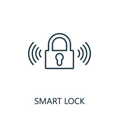 Wall Mural - smart lock outline icon. thin line style from smart home icons collection. pixel perfect simple elem