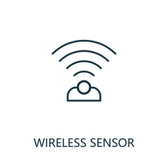 Wall Mural - wireless sensor outline icon. thin line style from smart home icons collection. pixel perfect simple