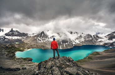 ala kul lake in kyrgyzstan