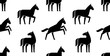 Seamless pattern with Horse logo. isolated on white background