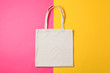 © Atlas - Eco bag on two color background, space for text