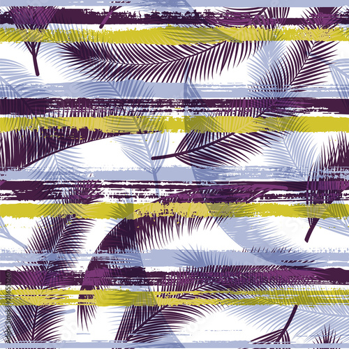 Elegant coconut palm leaves tree branches