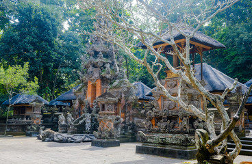 Wall Mural - Temple in the monkey forest near Ubud. An ancient temple in the jungle, Bali, Indonesia.