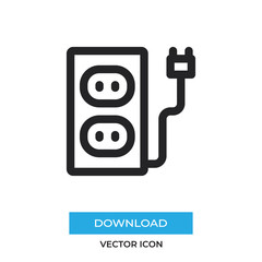 Sticker - Socket vector icon, simple car sign.