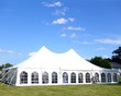 a white large events or entertainment tent