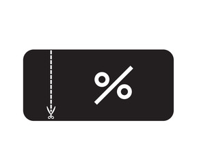 Wall Mural - discount ticket icon on white background. flat style. shopping voucher icon for your web site design