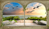 3d nature wallpaper and background stone brick