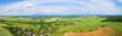 © Florent - Panorama sur la campagne et un village français au milieu des champs