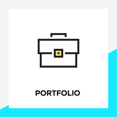 Wall Mural - PORTFOLIO LINE ICON SET