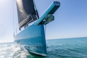 view of sailing boat in navigation