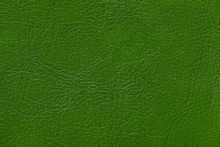Dark Green Leather Texture Background, Closeup. Emerald Cracked Backdrop