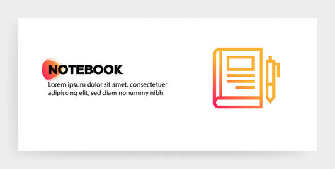 Canvas Print - NOTEBOOK ICON CONCEPT