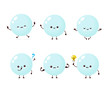 © svtdesign - Cute happy soap bubble set collection