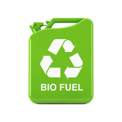 Aufkleber - Eco Fuel Concept. Green Metal Jerrycan with Recycle anв Bio Fuel Sign . 3d Rendering