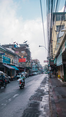 Naklejka na meble Modern road motobikes sunshine trees, great design for