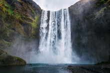 Skogafoss Waterfall In Iceland