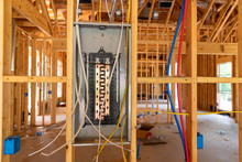 Electrical Circuit Breaker Panel In New Home Construction