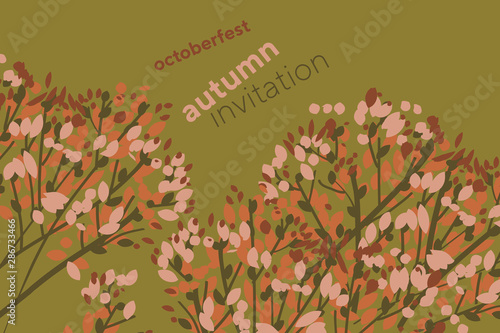 70s color leaves and branch...