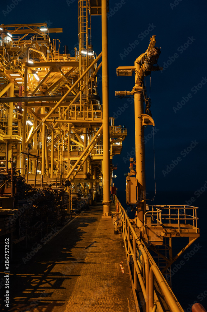 FPSO vessel at night Stock Photo | Adobe Stock