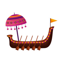 Poster - Snakeboat of onam celebration design