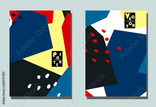 Fotografía Trendy cover with graphic elements - abstract shapes
