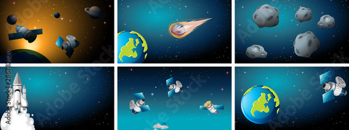 space background scene set