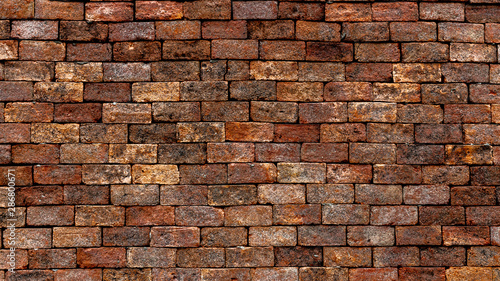 Cuadros en Lienzo Red brick wall texture and background, can be used as wallpaper and background