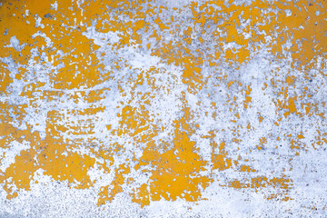 Wall Mural - grunge concrete wall yellow color for texture background